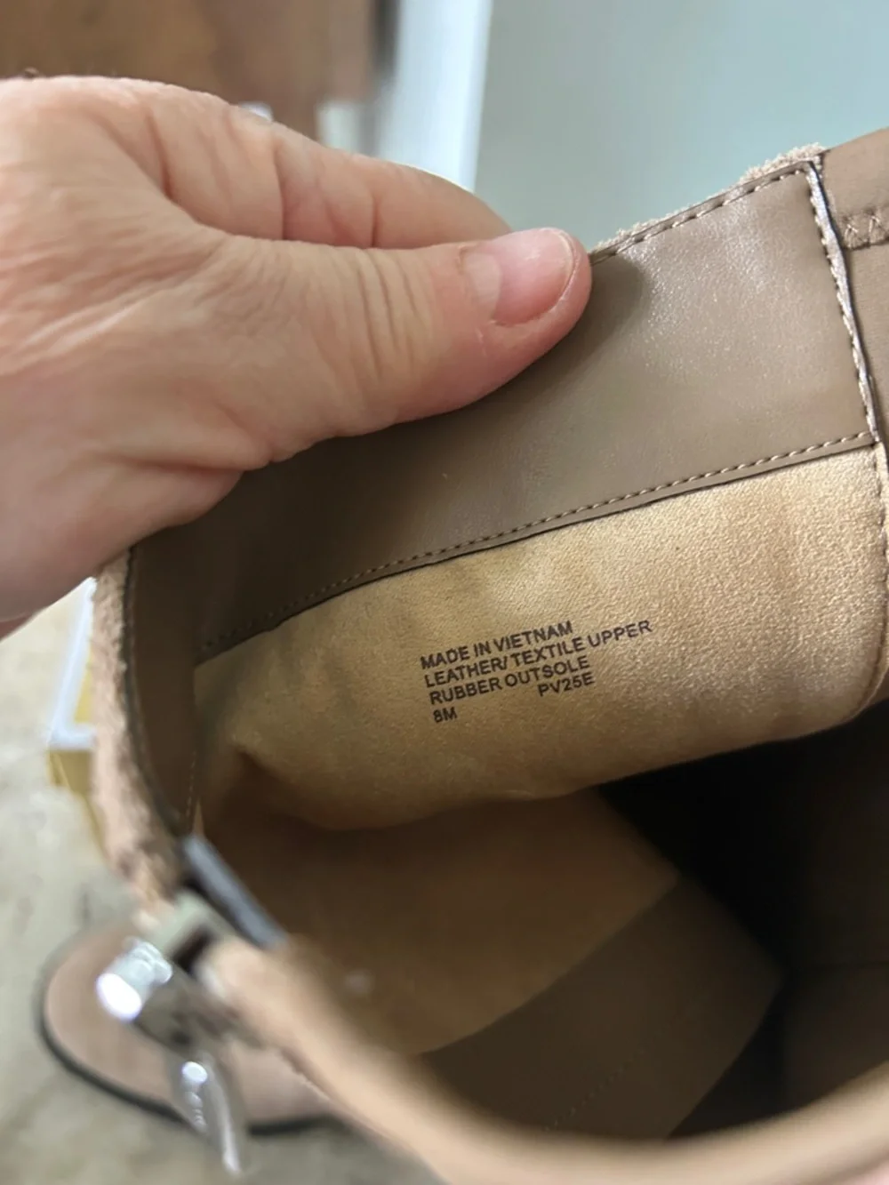 Michael Kors Carson flat‎ Tall Suede Riding Boots in Driftwood